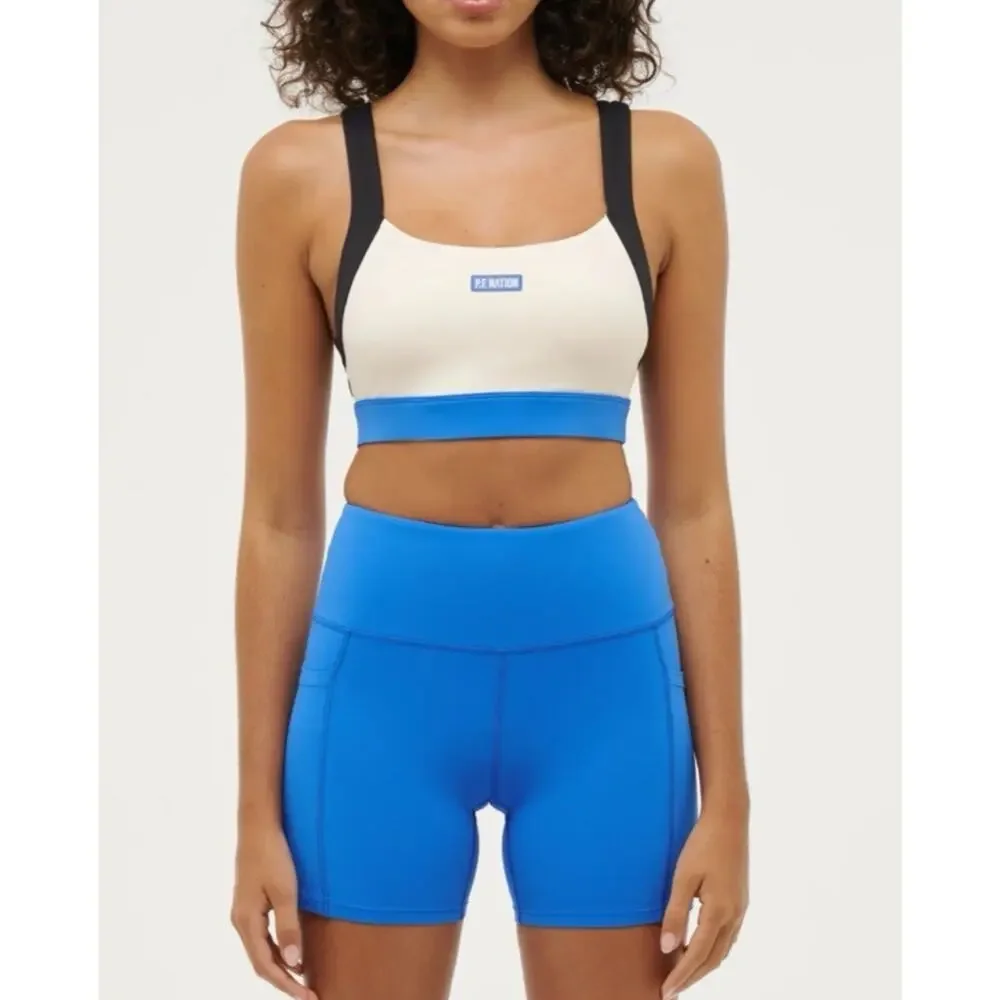 P.E Nation REACTION TIME SPORTS BRA PEARLED IVORY Women’s Size Xsmall NWT - Picture 5 of 13